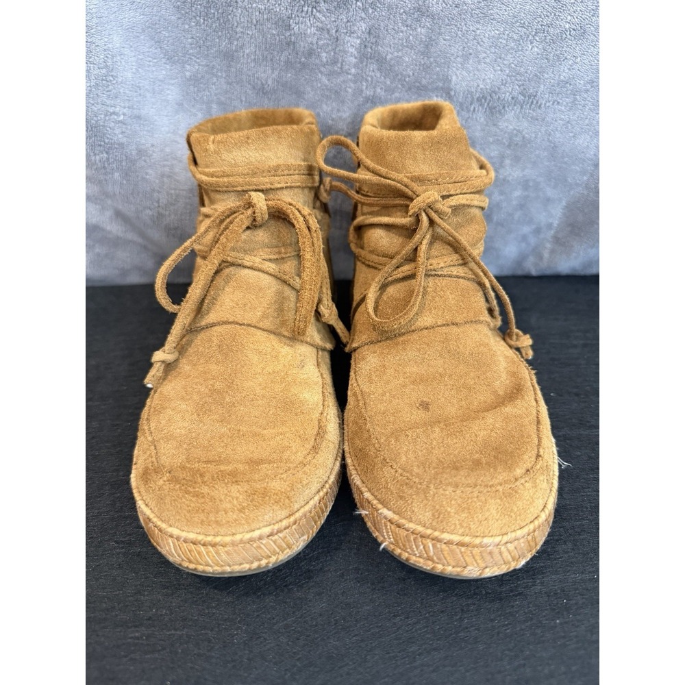UGG Women's Reid Suede Leather Moccasin Booties, Size 7.5 - Picture 3 of 11